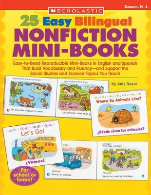 Book cover for 25 Easy Bilingual Nonfiction Mini-Books