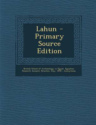 Book cover for Lahun - Primary Source Edition