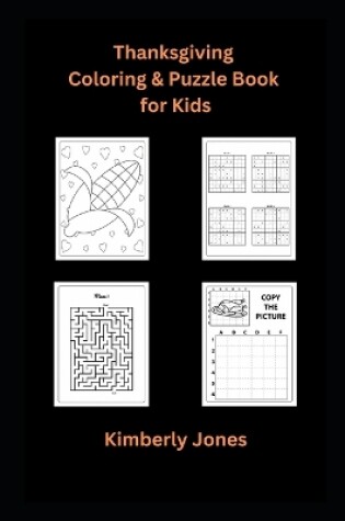 Cover of Thanksgiving Coloring & Puzzle Book for Kids