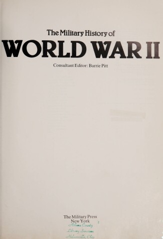 Book cover for Military History of World War