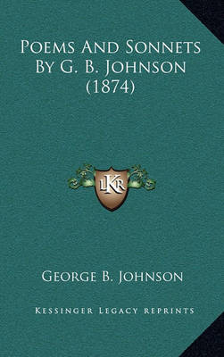 Book cover for Poems and Sonnets by G. B. Johnson (1874)