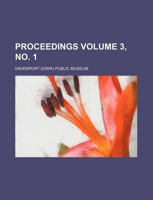 Book cover for Proceedings Volume 3, No. 1