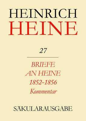 Cover of Briefe an Heine 1852-1856: Kommentar