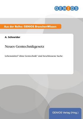 Book cover for Neues Gentechnikgesetz