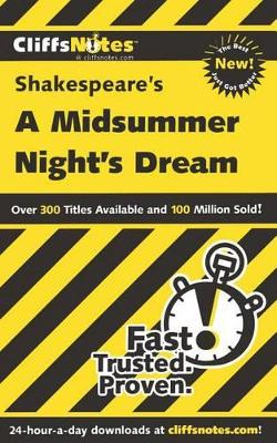 Cover of Cliffsnotes on Shakespeare's a Midsummer Night's Dream