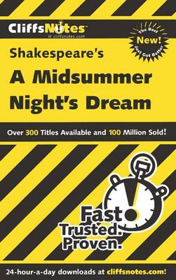 Book cover for Cliffsnotes on Shakespeare's a Midsummer Night's Dream