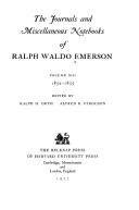 Book cover for Ralph Waldo Emerson Journals and Miscellaneous Notebooks of Ralph Waldo Emerson