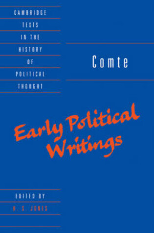 Cover of Comte: Early Political Writings