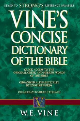 Cover of Vine's Concise Dictionary of Old and New Testament Words