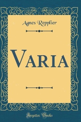Cover of Varia (Classic Reprint)