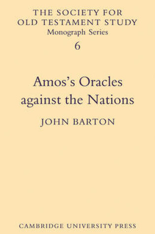 Cover of Amos's Oracles Against the Nations