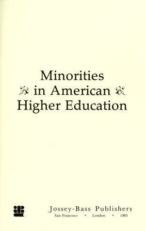 Book cover for Minorities in American Higher Education