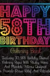 Book cover for Happy 58th Birthday Coloring Book