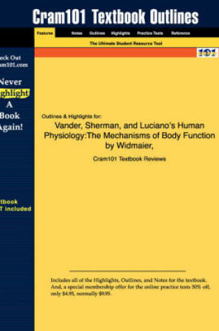 Cover of Studyguide for Vander, Sherman, and Lucianos Human Physiology