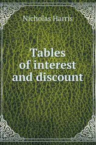 Cover of Tables of interest and discount