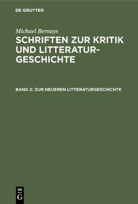 Book cover for Zur Neueren Litteraturgeschichte