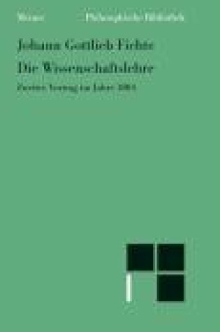 Cover of Die Wissenschaftslehre