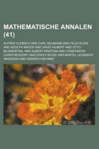 Cover of Mathematische Annalen (41)