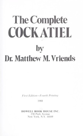 Book cover for The Complete Cockatiel