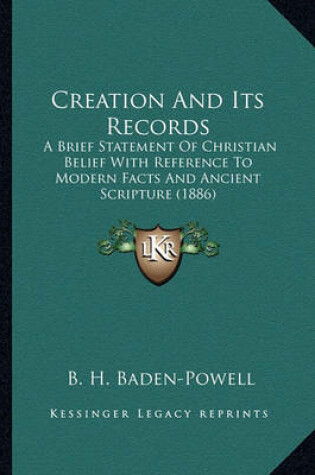 Cover of Creation and Its Records Creation and Its Records