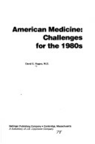 Cover of American Medicine