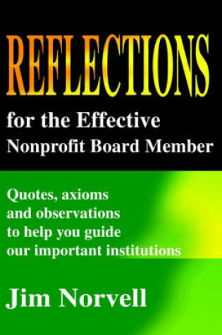 Cover of Reflections for the Effective Nonprofit Board Member