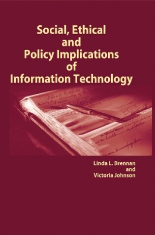 Cover of Social, Ethical and Policy Implications of Information Technology