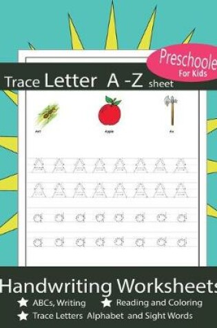 Cover of Trace Letter A-Z Sheet Handwriting Worksheets