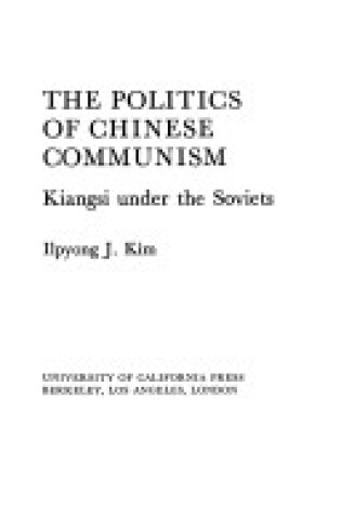 Cover of Politics of Chinese Communism