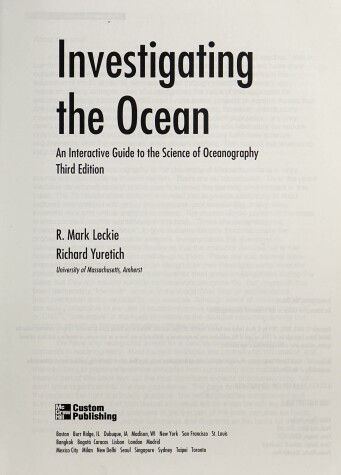 Book cover for Investigating the Ocean-Hands on Activites