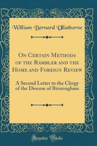 Cover of On Certain Methods of the Rambler and the Home and Foreign Review