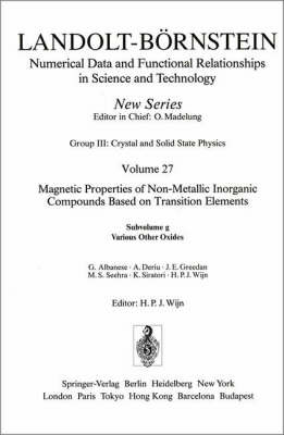 Cover of Various Other Oxides / Verschiedene andere Oxide