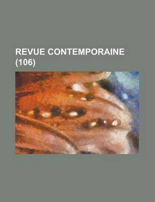 Book cover for Revue Contemporaine (106)