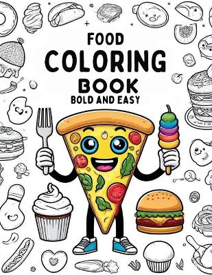 Book cover for Food Coloring Book Bold and Easy