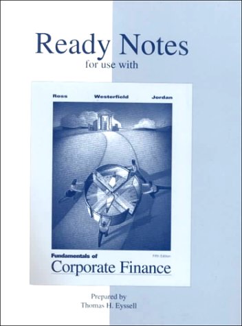 Book cover for Fundamentals of Corporate Finance (Ready Notes)