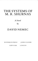 Book cover for The Systems of M.R.Shurnas
