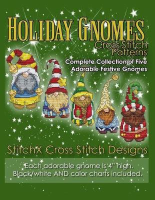 Book cover for Holiday Gnomes Cross Stitch Patterns