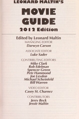 Cover of Leonard Maltin's 2012 Movie Guide