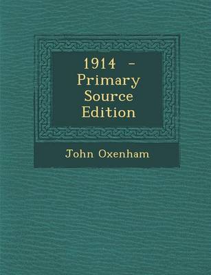 Book cover for 1914 - Primary Source Edition