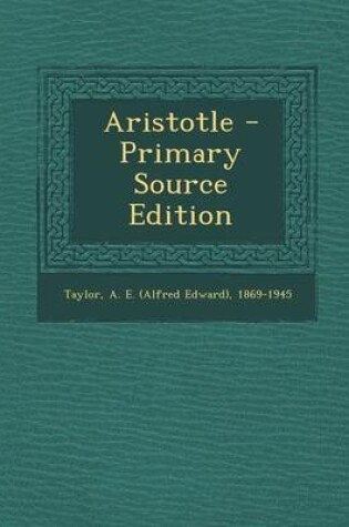 Cover of Aristotle - Primary Source Edition