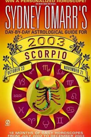 Cover of Sydney Omarr's Scorpio 2003