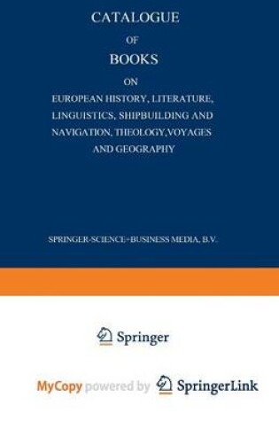 Cover of Catalogue of Books on European History, Literature, Linguistics, Shipbuilding and Navigation, Theology, Voyages and Geography