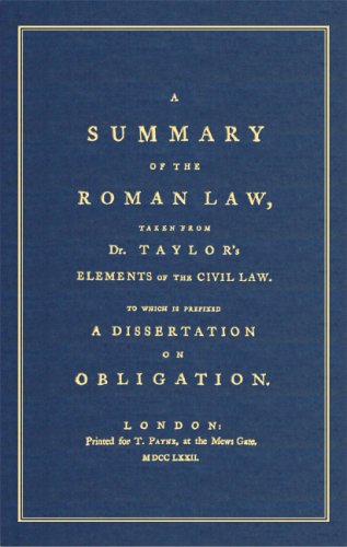 Book cover for A Summary of the Roman Law