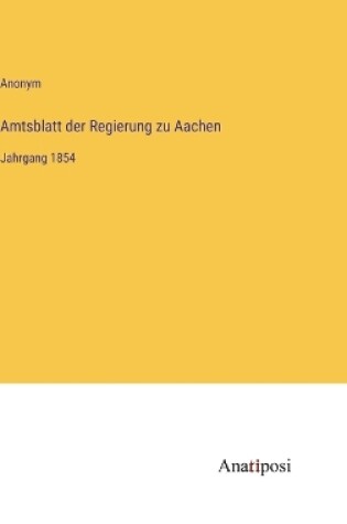Cover of Amtsblatt der Regierung zu Aachen