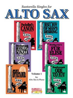 Book cover for Santorella Singles For Alto Sax & Piano Vol.1