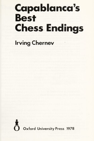 Cover of Capablanca's Best Chess Endings