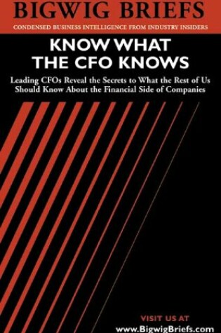 Cover of Know What the Cfo Knows