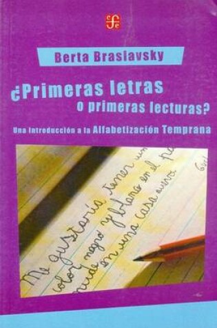 Cover of Primeras Letras O Primeras Lecturas