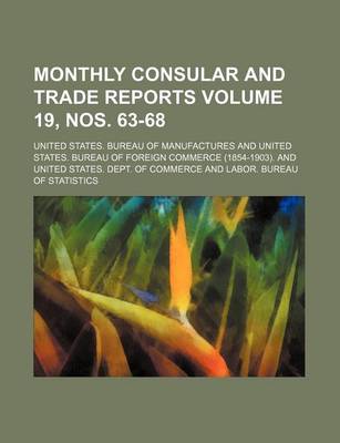 Book cover for Monthly Consular and Trade Reports Volume 19, Nos. 63-68