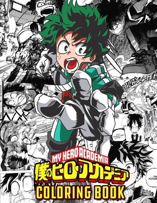 Book cover for my hero academia coloring book